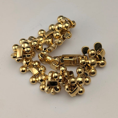 Vintage gold plated beaded bracelet