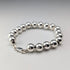 Vintage Sterling Silver Large Beaded Bracelet, 15g