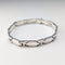 British Vintage Sterling Silver Panel Link Bracelet, 32g, WSG