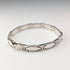 British Vintage Sterling Silver Panel Link Bracelet, 32g, WSG