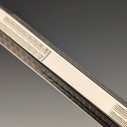 1947 British Yard-O-Lette Sterling Silver Hexagonal Push-Pull Mini Pencil