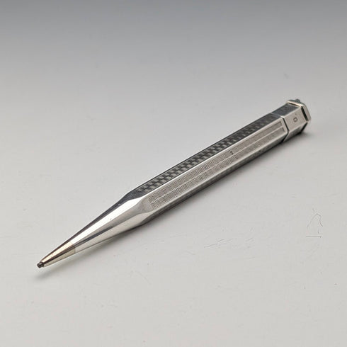 1947 British Yard-O-Lette Sterling Silver Hexagonal Push-Pull Mini Pencil