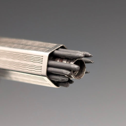 1947 British Yard-O-Lette Sterling Silver Hexagonal Push-Pull Mini Pencil