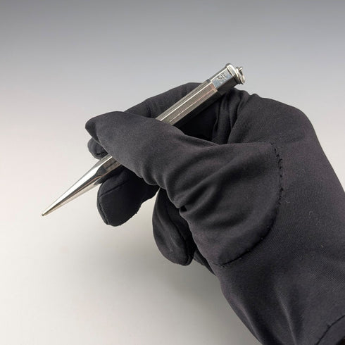 1947 British Yard-O-Lette Sterling Silver Hexagonal Push-Pull Mini Pencil