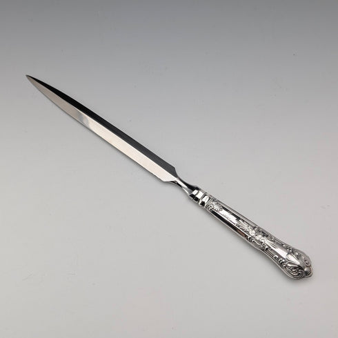 1971 British Vintage Sterling Silver Letter Opener with Case, Excellent Condition, Harrison Brothers