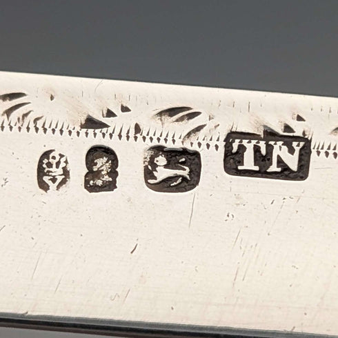 1821年 英国アンティーク 白蝶貝ハンドル 純銀ブレード ペンナイフ Thomas Nowill