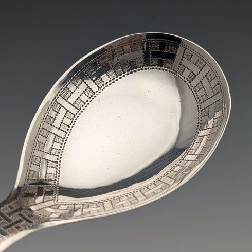 1807 British Antique Sterling Silver Tea Caddy Spoon, 9.5g, by Samuel Pemberton