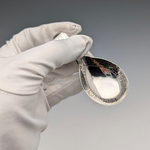 1807 British Antique Sterling Silver Tea Caddy Spoon, 9.5g, by Samuel Pemberton