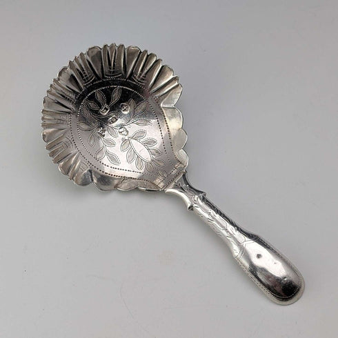 1824年 英国アンティーク 純銀製 ティーキャディースプーン 6.5g John Bettridge