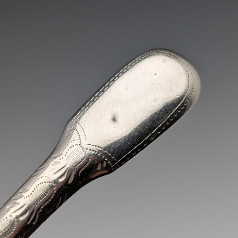 1824 British Antique Sterling Silver Tea Caddy Spoon, 6.5g, John Bettridge