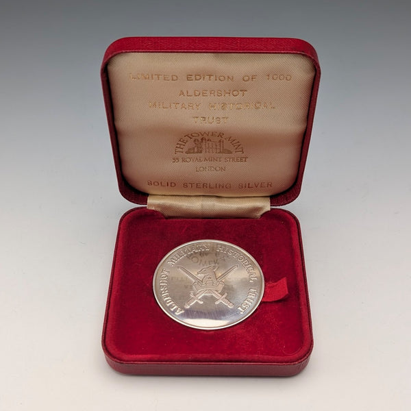 1982 Aldershot Military Historical Foundation Pure Silver Commemorative Medal, Tower Mint, with case