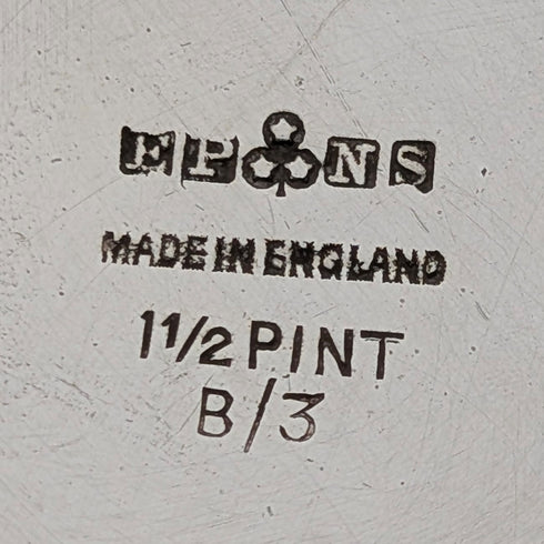 Vintage British silver plate 1.5 pint jersey jug