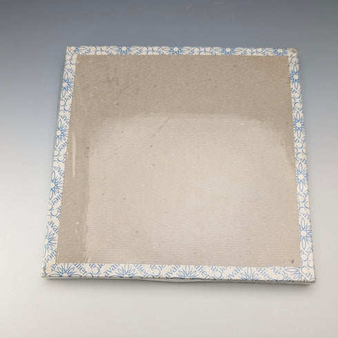 Vintage British silver-plated round tray, 21cm diameter, Cavalier, unopened