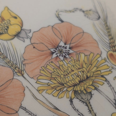 Pair of British Vintage Meakin Trend Hedgerow Pattern Dinner Plates, 27cm Diameter