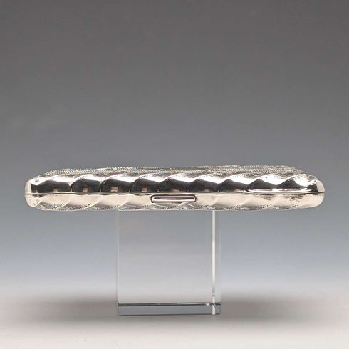 1903 British Antique Sterling Silver Double-Opening Card Case, 111g, Horace Woodward
