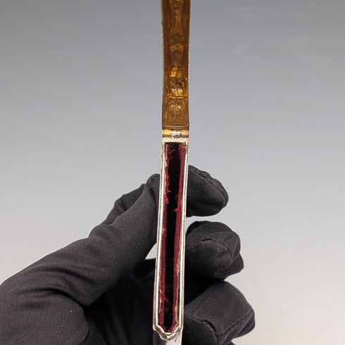 1901 British Antique Relief Sterling Silver Card Case, 70g, Colen Hewer, Cheshire