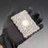 1901 British Antique Relief Sterling Silver Card Case, 70g, Colen Hewer, Cheshire