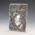 1898 British Antique Relief Sterling Silver Card Case, 69g, by Matthew John Jessop