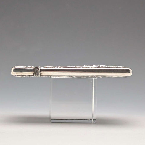 1898 British Antique Relief Sterling Silver Card Case, 69g, by Matthew John Jessop