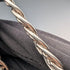 British Vintage Sterling Silver Double Curb Chain Necklace 45cm 50g BJB