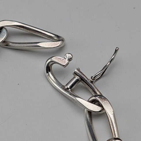 英国ヴィンテージ 純銀製 ロング喜平チェーン ネックレス60cm 63g VJ