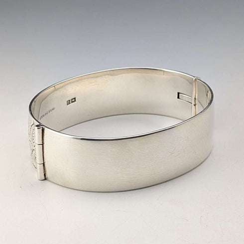 1965 English Vintage Sterling Silver Bangle 56g E Liley&Co
