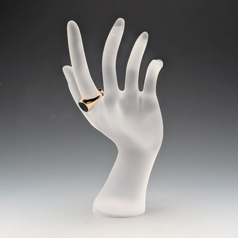 1966年 英国ヴィンテージ K9ゴールド シグネットリング 3.3g(14-16号) 指輪 Fred Manshaw Ltd