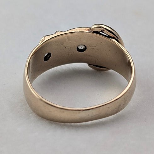 1969年 英国ヴィンテージ K9ゴールド ヴィクトリアンデザインリング(15号) 指輪