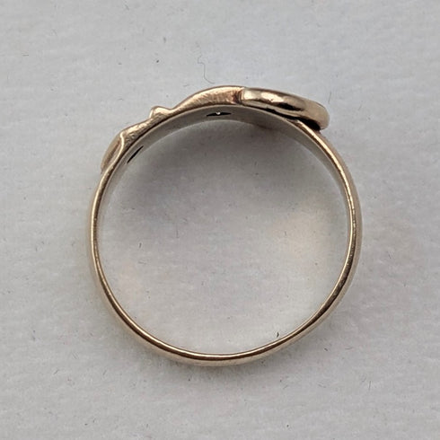 1969年 英国ヴィンテージ K9ゴールド ヴィクトリアンデザインリング(15号) 指輪