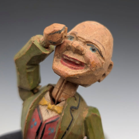 German Vintage Movable Figurine Wooden Bottle Stopper 3 Types ①