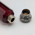 Antique British 800 Silver Lidded Ruby Red Glass Double-Ended Portable Perfume Bottle