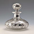 Vintage American Art Nouveau Silver Overlay Glass Perfume Bottle
