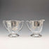 Vintage US Silver Overlay Sugar Bowl & Cream Jug, Silver City Glass Co.