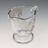 Vintage US Silver Overlay Sugar Bowl & Cream Jug, Silver City Glass Co.