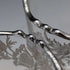 Vintage US Silver Overlay Sugar Bowl & Cream Jug, Silver City Glass Co.