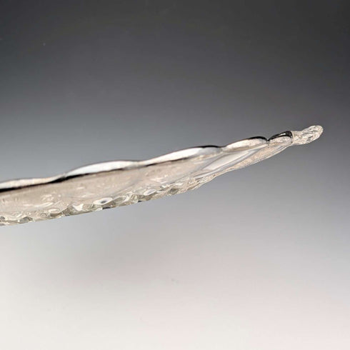 米国ヴィンテージ シルバーオーバーレイ ラージディッシュ 直径28cm Silver City Glass Co