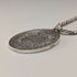 1977, UK, sterling silver, oval pendant with sterling silver necklace, total weight 22.4g