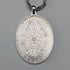 1977, UK, sterling silver, oval pendant with sterling silver necklace, total weight 22.4g