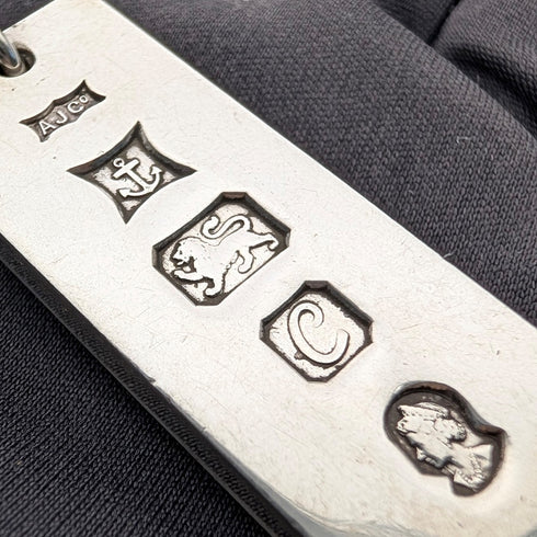 1977年 英國 純銀製 紀念金條吊墜附純銀項鍊 總重36g