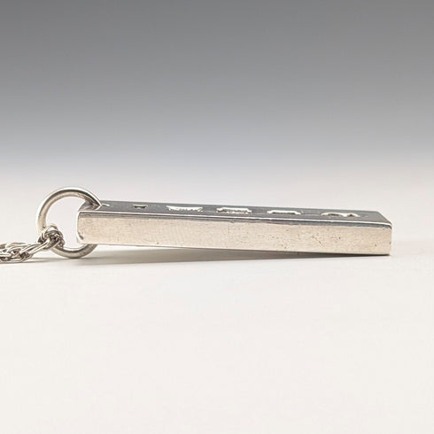 1977年 英國 純銀製 紀念金條吊墜附純銀項鍊 總重36g