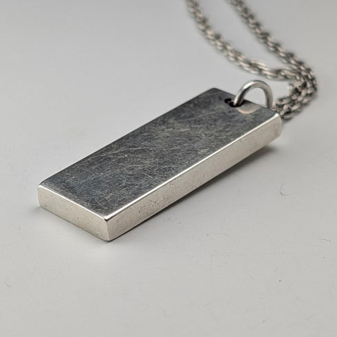 1977年 英國 純銀製 紀念金條吊墜附純銀項鍊 總重36g