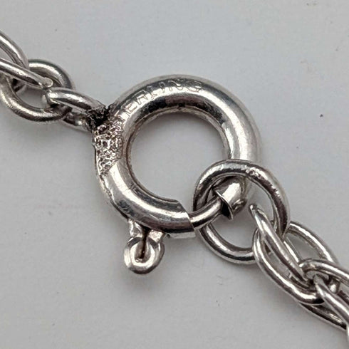 1977 British Sterling Silver Jubilee Ingot Pendant with Sterling Silver Necklace, Total 36g