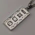 1979 British Pure Silver Ingot Pendant with Pure Silver Necklace, Total 24g, P&RB