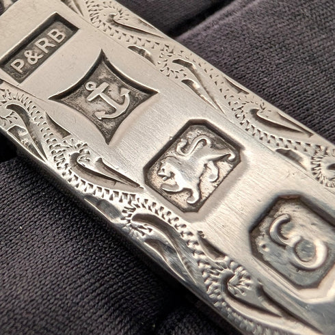 1979年 英國 純銀製 銀錠吊墜附純銀項鍊 計24g P&RB