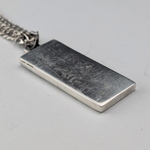 1979年 英國 純銀製 銀錠吊墜附純銀項鍊 計24g P&RB