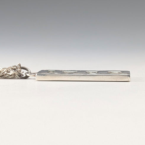 1979年 英國 純銀製 銀錠吊墜附純銀項鍊 計24g P&RB