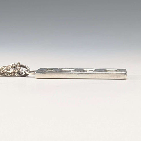 1979 British Pure Silver Ingot Pendant with Pure Silver Necklace, Total 24g, P&RB