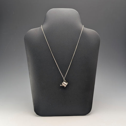 復古純銀澆水壺造型墜飾 附純銀項鍊 總重7.2g