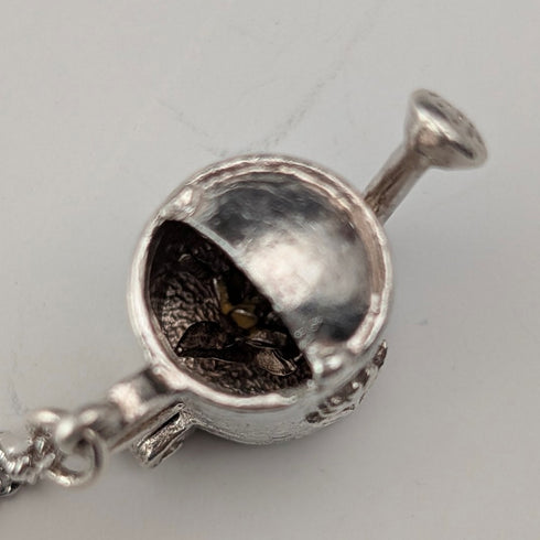 復古純銀澆水壺造型墜飾 附純銀項鍊 總重7.2g