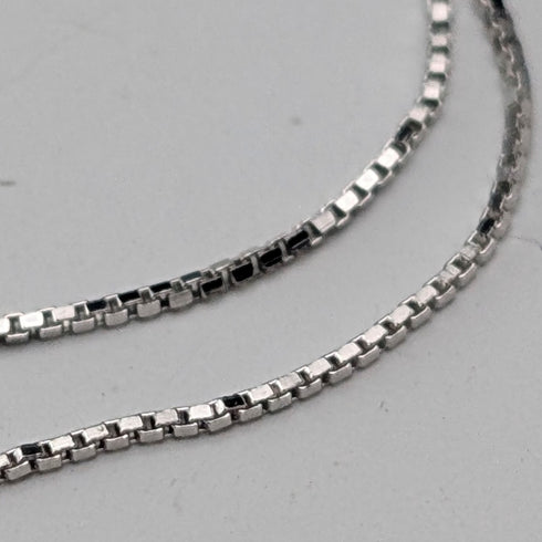 復古鑲石純銀花卉吊墜 附純銀項鍊 總重2g